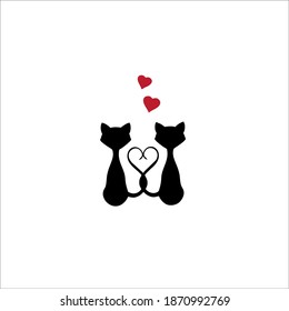 Cat Symbol Logo. Vector Illustration.