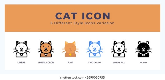 Katzensymbol. Vektorsymbol. Logo-Illustration Vektorgrafik
