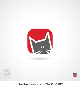 Cat symbol - vector illustration