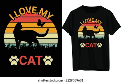 Cat t -shirt design .