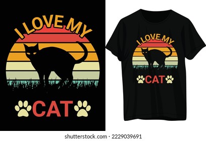 Cat t -shirt design .