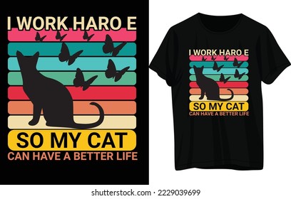 Cat t -shirt design .
