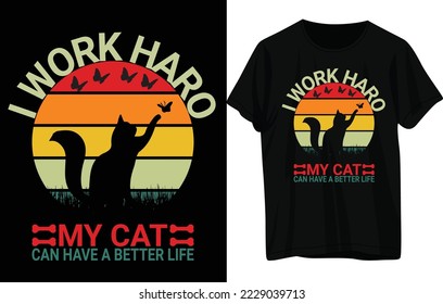 Cat t -shirt design .