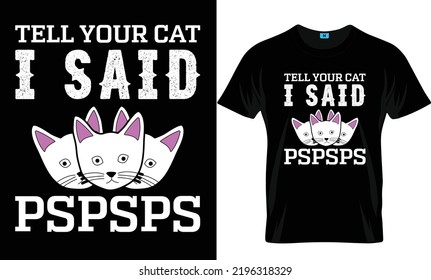 Cat T Shirt Design. Beautiful color and Text