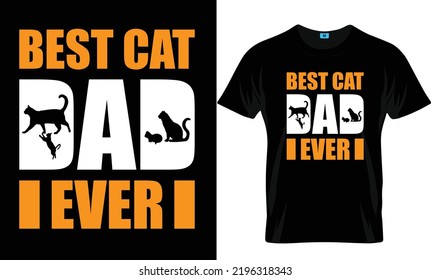 Cat T Shirt Design. Beautiful color and Text