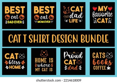 Cat t shirt design bundle