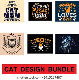cat t shirt design bundle