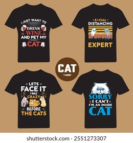 Cat T shirt design bundle file -1, cat , pet ,