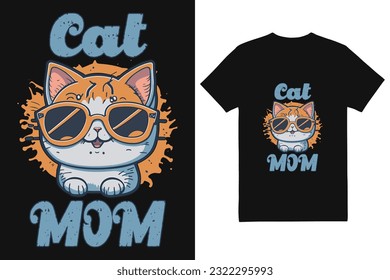 Cat t shirt design, cat dad, cat mon, cat lover