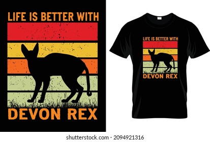 Cat t shirt design its a devon rex cat t shirt