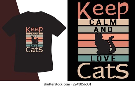 cat t shirt design for cat lover men and women 