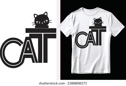 Cat t shirt design, Cat lover t shirt design, cat.