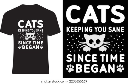 cat t shirt design print template for cats lover