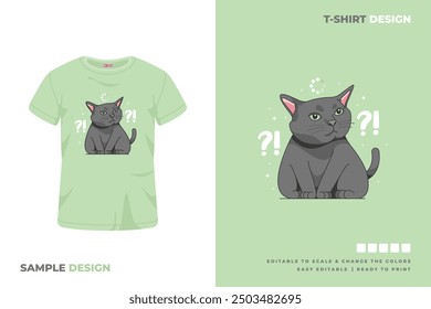 cat t shirt design printable vector 12