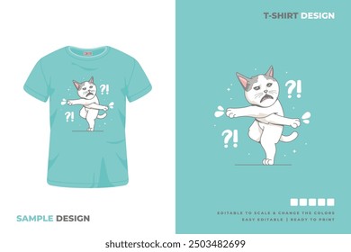 cat t shirt design printable vector 9