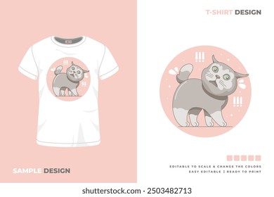 cat t shirt design printable vector 26