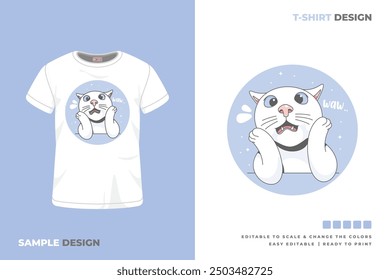 cat t shirt design printable vector 29