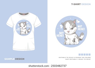 cat t shirt design printable vector 21