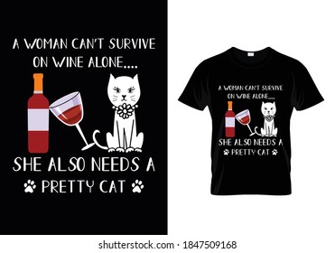 cat t shirt design with some great message