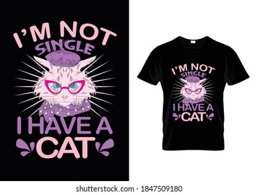 cat t shirt design with some great message