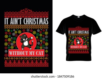 cat t shirt design with some great message