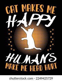 cat t shirt design vactor file