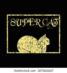 Cat T Shirt Design und Vektorgrafik. 
