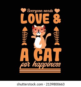 CAT T- SHIRT DESIGN VECTOR FILE