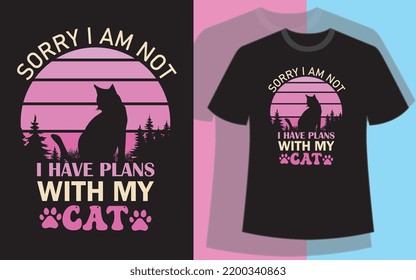 Cat t shirt design vector file.