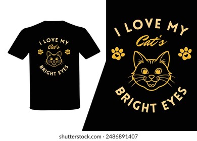 Cat T Shirt Design Vector Illustration file