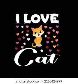 Cat t shirt illustration vector
