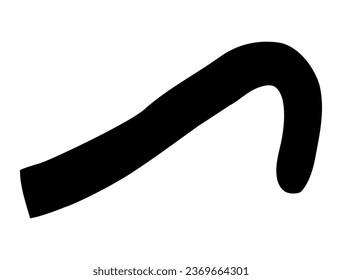 Cat tail silhouette vector art white background