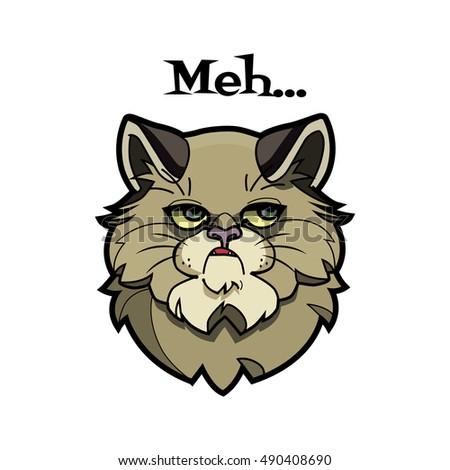 Cat Talking the Word Meh 