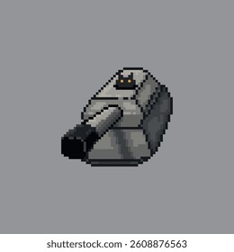 Cat in a tank, pixel art meme