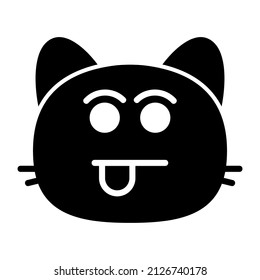 cat tease Glyph Icon Design