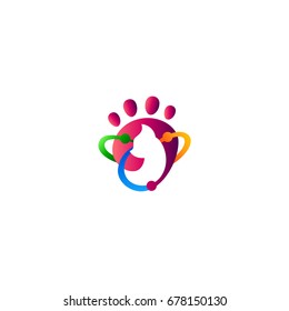 Cat Tech Logo Design. Cat with Electronic Circuit Shape