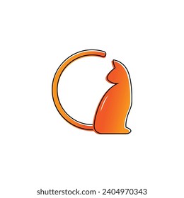 cat templet vector, cat logo, fox logo vector