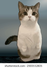 Un gato que se queda quieto
