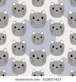 cat theme background, cartoon animal background, cartoon animal pattern background, fabric design, cat vector