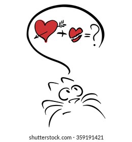 Cat thinks about heartbreak