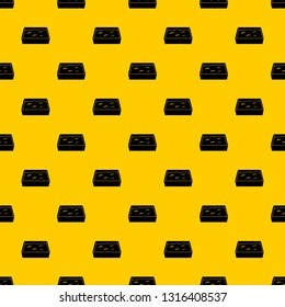 Cat toilet pattern seamless vector repeat geometric yellow for any design