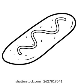 cat tongue cookies illustration hand drawn outline vector