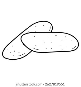 cat tongue cookies illustration hand drawn outline vector