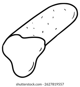 cat tongue cookies illustration hand drawn outline vector