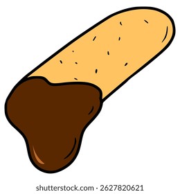 cat tongue cookies illustration hand drawn isolated vector