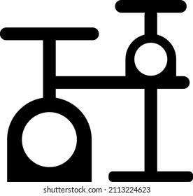 Cat tower icon vector illustration