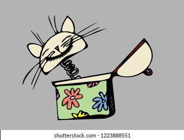 cat toy from the box