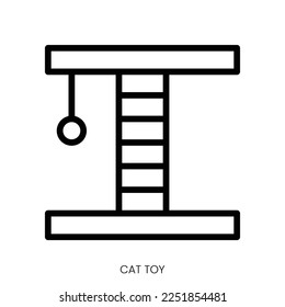cat toy icon. Line Art Style Design Isolated On White Background