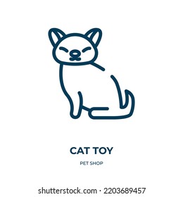 Cat toy icon. Linear vector illustration from pet shop collection. Outline cat toy icon vector. Thin line symbol for use on web and mobile apps, logo, print media.