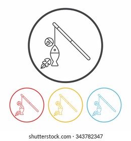 cat toy line icon